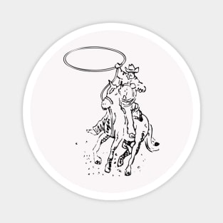 Western Era - Cowboy on Horseback 1 Magnet